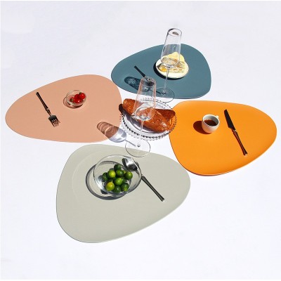 Amazon Best-Selling Insulation Placemat Soft Dinner Table Mats Round Coffee Mats Faux Leather