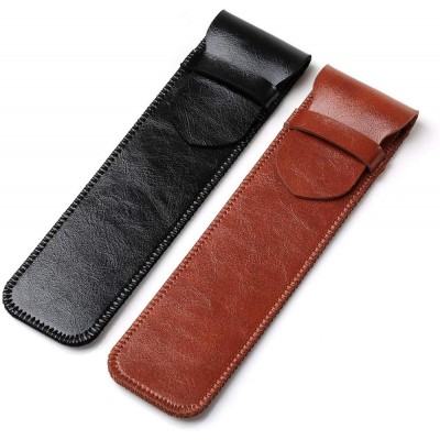 Luxury Leather Pen Case Compact Soft Pen Protective Sleeve Cover for Ballpoint Pen