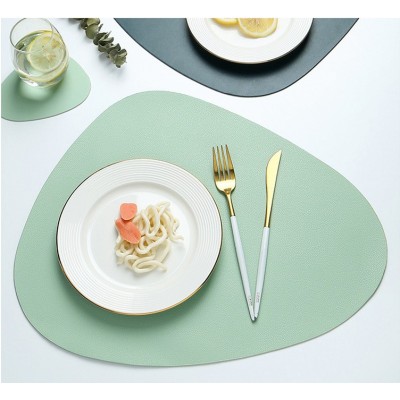 High Quality Low Price Reusable Coffee Mats Insulation Kitchen Place Mats Leather Coaster Sets