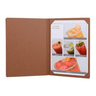 High quality small MOQ restaurant leather menu cover