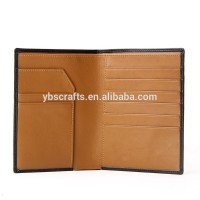 Black genuine Leather Travel Passport Holder