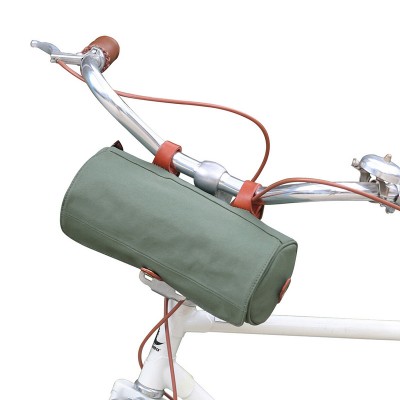 Professional Factory Fabric Cycling Zipper Bag Front Bicycle Bag with Leather Straps